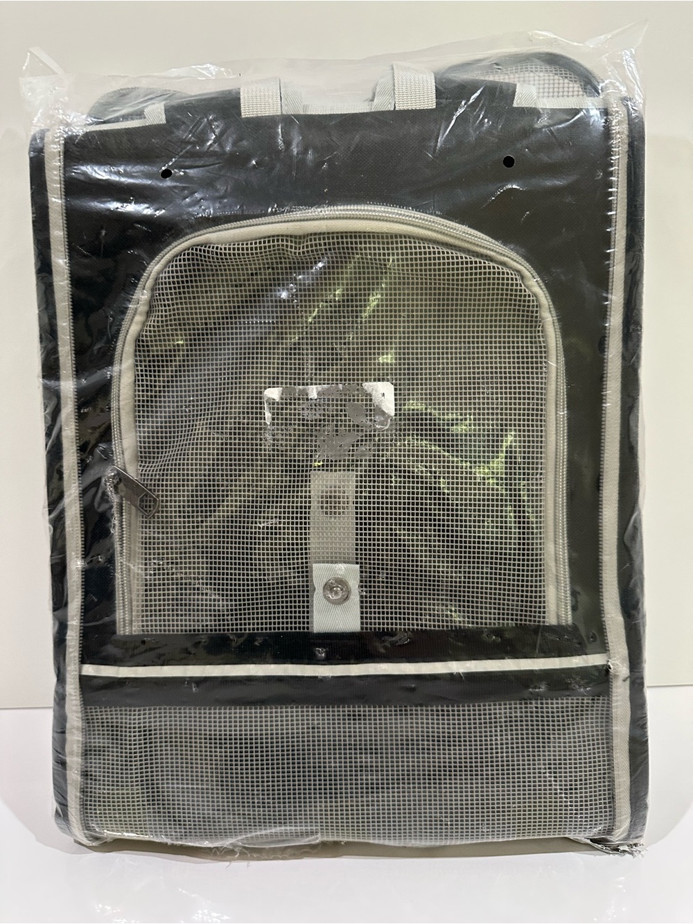 New Pets Backpack Carrier for Small Dogs Cats Travel Hiking Bag Mesh Black Gray